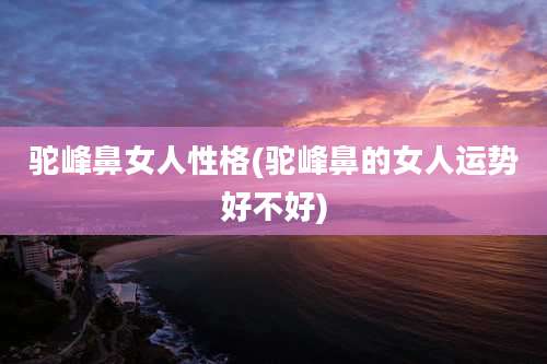 驼峰鼻女人性格(驼峰鼻的女人运势好不好)