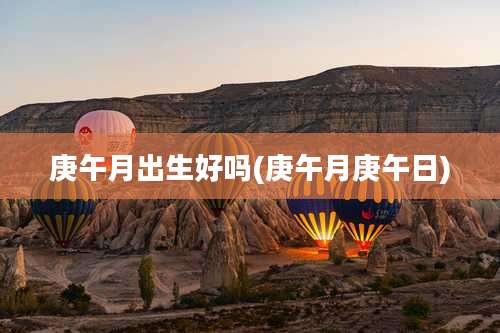 庚午月出生好吗(庚午月庚午日)