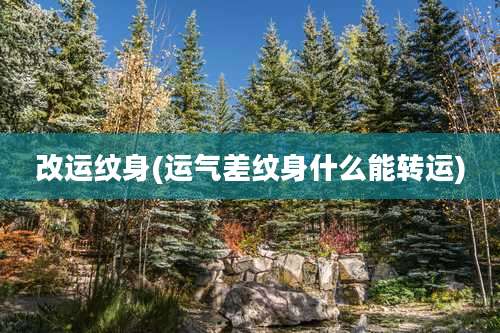 改运纹身(运气差纹身什么能转运)