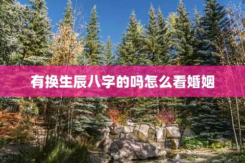 有换生辰八字的吗怎么看婚姻