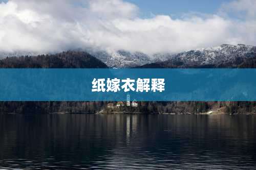 纸嫁衣解释