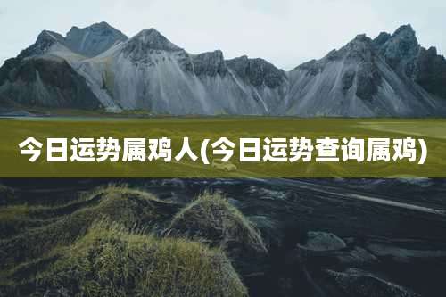 今日运势属鸡人(今日运势查询属鸡)