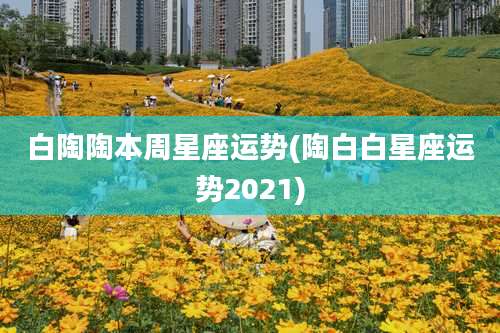 白陶陶本周星座运势(陶白白星座运势2021)