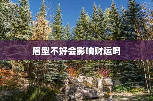 眉型不好会影响财运吗