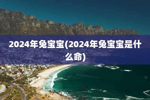 2024年兔宝宝(2024年兔宝宝是什么命)