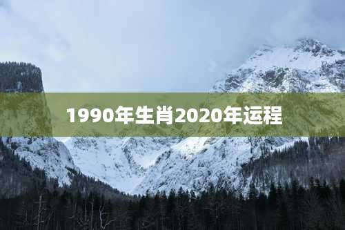1990年生肖2020年运程