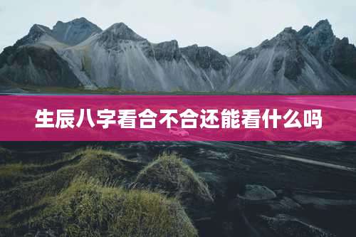 生辰八字看合不合还能看什么吗