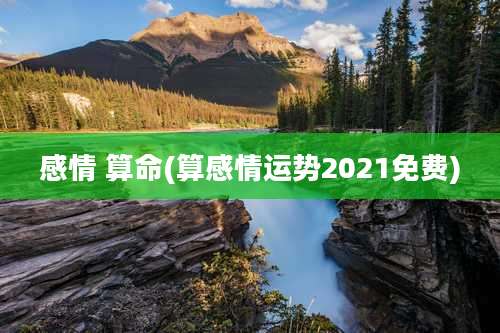 感情 算命(算感情运势2021免费)