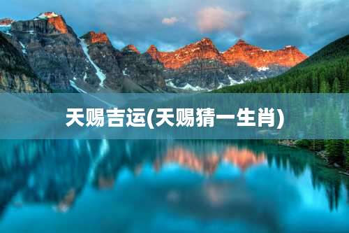 天赐吉运(天赐猜一生肖)