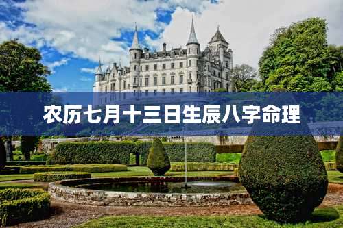 农历七月十三日生辰八字命理
