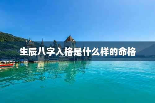 生辰八字入格是什么样的命格
