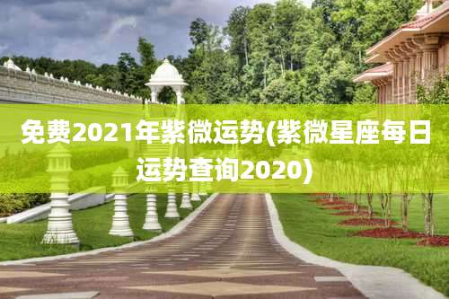 免费2021年紫微运势(紫微星座每日运势查询2020)