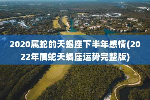 2020属蛇的天蝎座下半年感情(2022年属蛇天蝎座运势完整版)