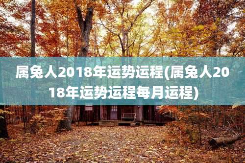 属兔人2018年运势运程(属兔人2018年运势运程每月运程)