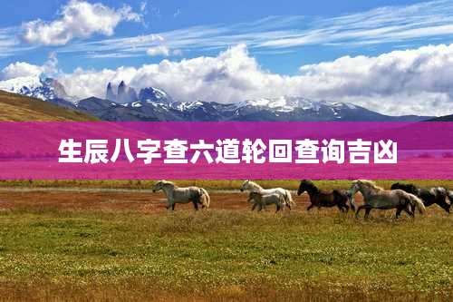 生辰八字查六道轮回查询吉凶