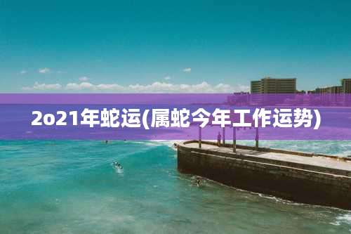 2o21年蛇运(属蛇今年工作运势)