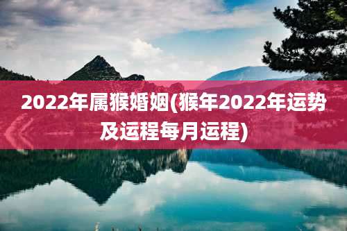 2022年属猴婚姻(猴年2022年运势及运程每月运程)