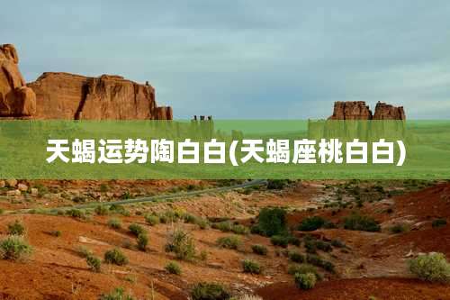 天蝎运势陶白白(天蝎座桃白白)