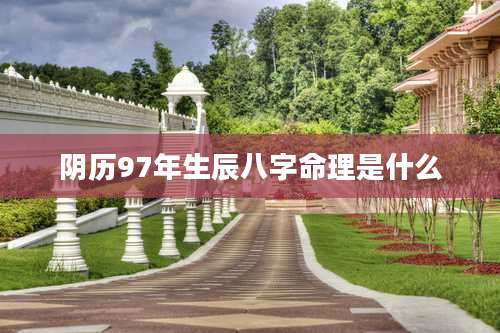 阴历97年生辰八字命理是什么