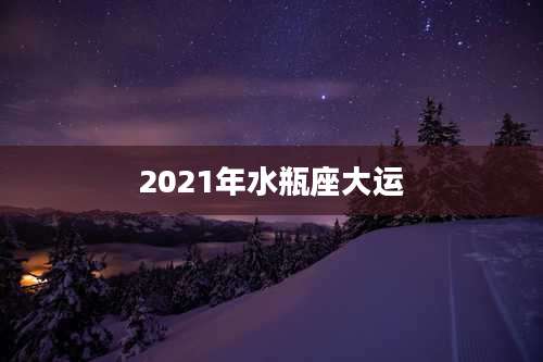 2021年水瓶座大运