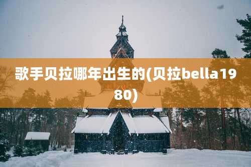 歌手贝拉哪年出生的(贝拉bella1980)