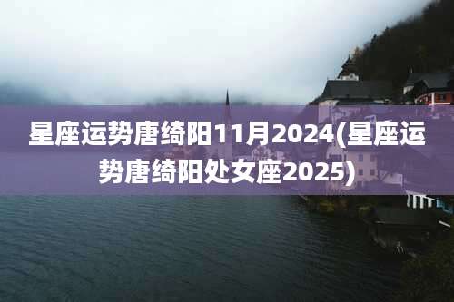 星座运势唐绮阳11月2024(星座运势唐绮阳处女座2025)