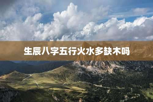 生辰八字五行火水多缺木吗