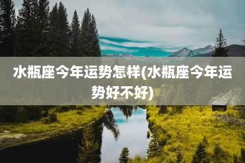 水瓶座今年运势怎样(水瓶座今年运势好不好)