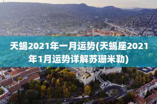 天蝎2021年一月运势(天蝎座2021年1月运势详解苏珊米勒)