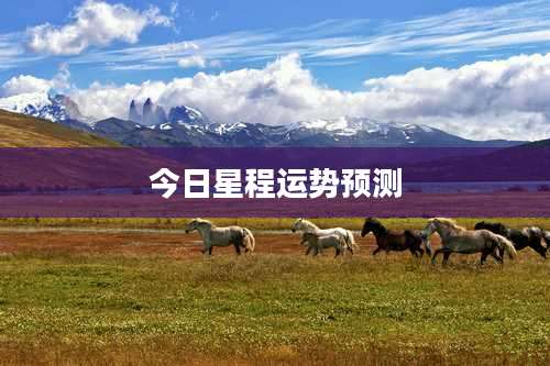 今日星程运势预测