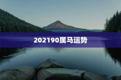 202190属马运势