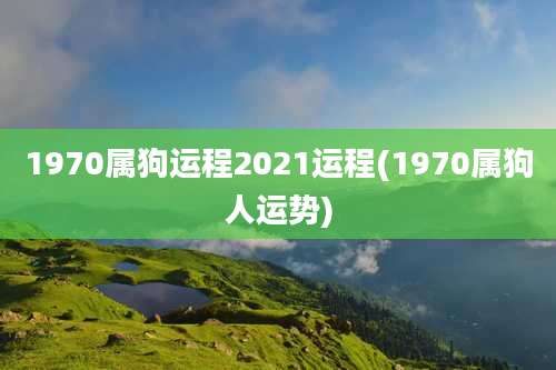 1970属狗运程2021运程(1970属狗人运势)