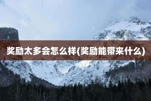 奖励太多会怎么样(奖励能带来什么)