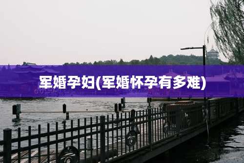 军婚孕妇(军婚怀孕有多难)