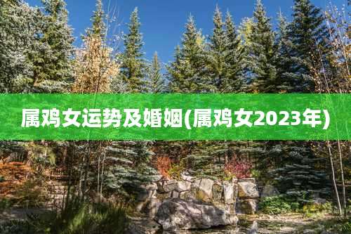 属鸡女运势及婚姻(属鸡女2023年)