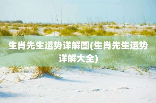 生肖先生运势详解图(生肖先生运势详解大全)