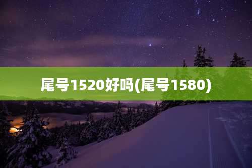 尾号1520好吗(尾号1580)