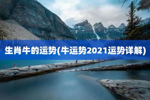 生肖牛的运势(牛运势2021运势详解)