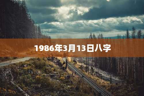1986年3月13日八字