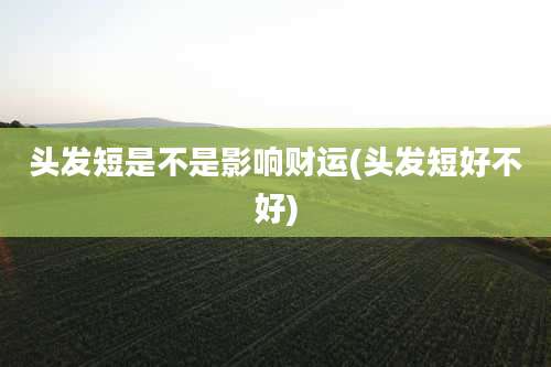 头发短是不是影响财运(头发短好不好)
