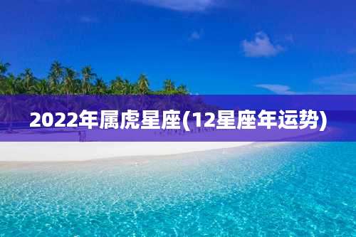 2022年属虎星座(12星座年运势)