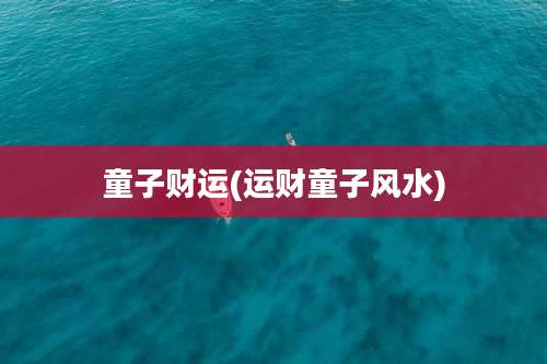 童子财运(运财童子风水)