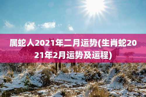 属蛇人2021年二月运势(生肖蛇2021年2月运势及运程)