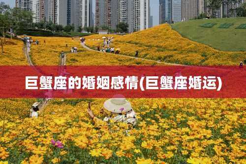 巨蟹座的婚姻感情(巨蟹座婚运)