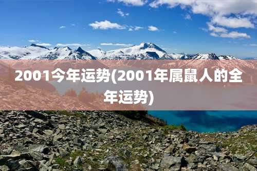 2001今年运势(2001年属鼠人的全年运势)
