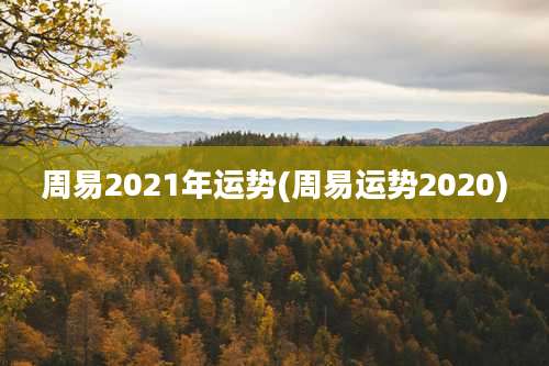 周易2021年运势(周易运势2020)