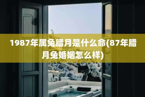 1987年属兔腊月是什么命(87年腊月兔婚姻怎么样)