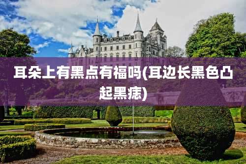 耳朵上有黑点有福吗(耳边长黑色凸起黑痣)