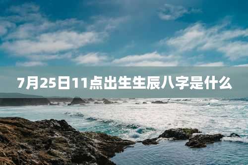 7月25日11点出生生辰八字是什么