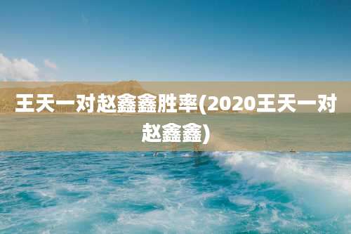 王天一对赵鑫鑫胜率(2020王天一对赵鑫鑫)